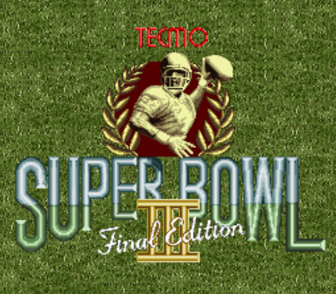 Tecmo Super Bowl III Final Edition Title Screen